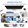ARTSO Extended Gaming Mouse Pad Set Keyboard Wrist Rest Support Pad Wrist Cushion XXL Large Mouse Pad Coaster Stitched Edge NonSlip Memory Foam Desk Mat Blue Lotus Ink Painting