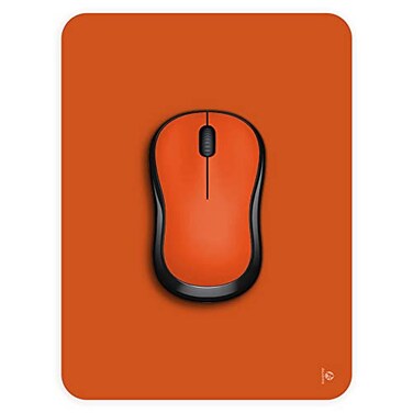 Audimi Small Mouse Pad 6 x 8 Inch Mini Mouse Pad Thick for Laptop Wireless Mouse Home Office Travel Portable Washable Orange