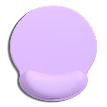 Auhoahsil Ergonomic Mouse Pad with Wrist Rest Comfortable Silicone NonSlip Computer Pain Relief Gel Mouse Mat with Wrist Support for Gaming Work Office Women Men Cute Pattern Purple