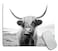 TSSOHU Black and White Mouse Pad Scottish Highland Cow on Isle of Mull Mouse Pad Mouse Mat Square Mouse Pad Non Slip Rubber Base MousePads for Office Laptop 95x79x012 Inch