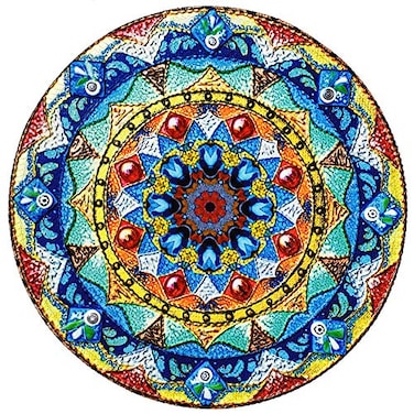 BOSOBO Mouse Pad Round Mandala Mouse Mat Small Mousepad with Designs Nonslip Rubber Mouse Pad with Stitched Edge Customized Mouse Pad for Women Girls Office Dorm Computer Laptop 79 x 79 Inch