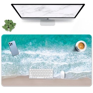Britimes Large Gaming Mouse Pad Beach NonSlip Desk Pad Keyboard and Mouse Desk Mat for Gamer Office Home 315 x 157 in