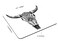 TSSOHU Bull Aztec Longhorn Skull Cow Tribal Western Animals Mouse Pad NonSlip Rubber Base Gaming MousePads for Computers Laptop Office 95x79x012 Inch240mm x 200mm x 3mm
