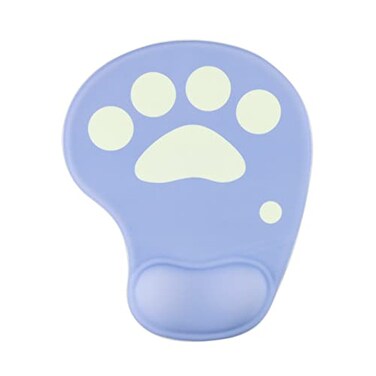 Boaulee Cat Paw Mouse Pad Wrist Support3D Cute Mouse Wrist pad with Gel Filled Ergonomics Game Small Mouse Mat with Comfortable Surface and NonSlip Base for Office Gift 9x76x065inch Purple