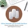 Dapesuom Round Mouse Pad 87 x 87 Inch PremiumTextured Washable NonSlip Rubber Base Cute Small Mouse Mat with Stitched Edge for Men Women Wireless Computer Laptop Gaming Desk Accessories Brown