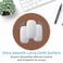 Dapesuom Round Mouse Pad 87 x 87 Inch PremiumTextured Washable NonSlip Rubber Base Cute Small Mouse Mat with Stitched Edge for Men Women Wireless Computer Laptop Gaming Desk Accessories Brown