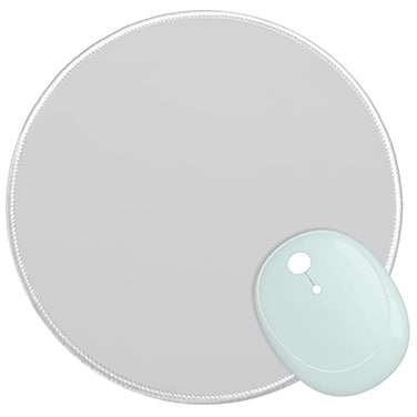 Dapesuom Round Mouse Pad 87 x 87 Inch PremiumTextured Washable NonSlip Rubber Base Cute Small Mouse Mat with Stitched Edge for Men Women Wireless Computer Laptop Gaming Desk Accessories Gray