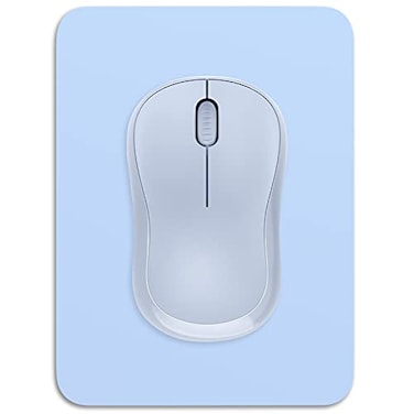 Dapesuom Small Mouse Pad 6 x 8 Inch Thick Rubber PremiumTextured NonSlip Portable Washable Mini Mouse Mat for Women Men Wireless Laptops Keyboard Tray Gaming Work Computer Office Travel Sky Blue