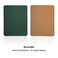 EAGZFFI DoubleSided PU Leather Cork Mouse Pad with Coaster Reversible NonSlip Stitched Edges for Office Home 8x11 InchesBlackish Green