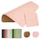 EAGZFFI DoubleSided PU Leather Cork Mouse Pad with Coaster Reversible NonSlip Stitched Edges for Office Home 8x11 InchesPink