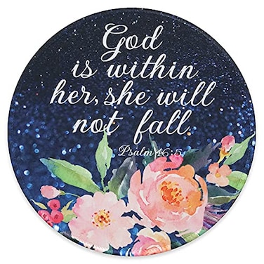 Eleville Mouse Pad Fashion Bible Verses God is Within Her She Will Not Fall Psalm for Office Home Travel emp11
