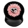 COUKASO Ergonomic Mouse Pad with Support Comfortable Wrist Rest NonSlip PU Base for Home Office Studying Gaming Pink Heart Flowers