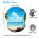 HEVITDA Ergonomic Mouse Pad with Wrist Support Pain Relief Comfort Wrist Rest Pad with NonSlip PU Base for Gaming Home Office Travel Blue Sky Beach