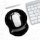 COUKASO Ergonomic Wrist Support Mouse Pad Comfortable Computer Mouse Pad with NonSlip PU Base for Home Office Working Gaming Black White Cats