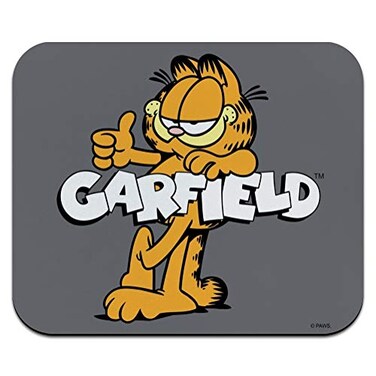GRAPHICS &amp; Garfield with Logo Low Profile Thin Rubber Mouse Pad Mousepad