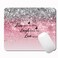 CICPLKSE Glitter Mouse Pad Pink Sparkle Quote Live Love Laugh Customized Rectangle NonSlip Rubber Mouse Pads Gaming Mouse Pad