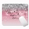 CICPLKSE Glitter Mouse Pad Pink Sparkle Quote Live Love Laugh Customized Rectangle NonSlip Rubber Mouse Pads Gaming Mouse Pad