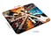 TSSOHU Guitar Surrounded with The Lightnings Mouse Pad for Office ComputersLaptop with Designs Printed NonSlip Rubber Base Mousepad Gaming Mouse Pads95x79x012 Inch