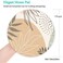 HEVITDA Mouse Pad NonSlip Rubber Base Mousepad with Stitched Edge Gaming Round Mouse Pads Waterproof Office Mouse Pad Small Size 787 x 787 Inch Abstract Leaves Art