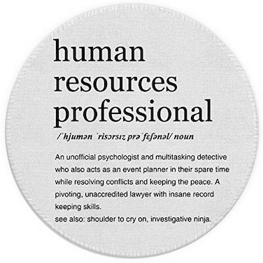 TNUW Human Resources Professional Definition Minimalist Mouse Pad 79x79 InchNonSlip Rubber Base Mousepads for Dorm Office Home Desk DecorFunny HR Gift