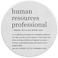 TNUW Human Resources Professional Definition Minimalist Mouse Pad 79x79 InchNonSlip Rubber Base Mousepads for Dorm Office Home Desk DecorFunny HR Gift