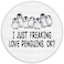 QIYUHOY I Just Freaking Love Penguins OK Small Mouse Pad 79x79 InchesWashable Round Cloth Mousepad for Office Laptop ComputerNonSlip Rubber Base Mouse Pads for Wireless MousePenguin Lovers Girls Gift
