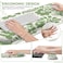 iCasso Desk Cover Mat 4in1 Floral Large Mouse Pad with Wrist Rest Desk Matt for Desktop AntiSlip XXL Big Computer Ergonomic Mousepad with Wrist Support for Keyboard and Mouse Green