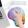 ITNRSIIET Ergonomic Mouse Pad with Gel Wrist Support Wrist Rest Smooth Surface NonSlip PU Base Comfortable Office Supplies Pain Relief 95 x 8 inches Art Flower