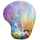 ITNRSIIET Ergonomic Mouse Pad with Gel Wrist Support Wrist Rest Smooth Surface NonSlip PU Base Comfortable Office Supplies Pain Relief 95 x 8 inches Art Flower