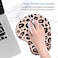 ITNRSIIET Ergonomic Mouse Pad with Gel Wrist Support Wrist Rest Smooth Surface NonSlip PU Base Comfortable Office Supplies Pain Relief 95 x 8 inches Leopard Black Purple