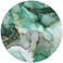 ITNRSIIET Round Mouse Pad with Stitched Edge PremiumTextured Waterproof NonSlip Rubber Base Desktop Protection Mat Diameter 87 inches Green Marble Texture