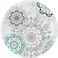 ITNRSIIET Round Mouse Pad with Stitched Edge PremiumTextured Waterproof NonSlip Rubber Base Desktop Protection Mat Diameter 87 inches Mandala Flowers