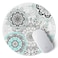 ITNRSIIET Round Mouse Pad with Stitched Edge PremiumTextured Waterproof NonSlip Rubber Base Desktop Protection Mat Diameter 87 inches Mandala Flowers