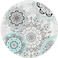 ITNRSIIET Round Mouse Pad with Stitched Edge PremiumTextured Waterproof NonSlip Rubber Base Desktop Protection Mat Diameter 87 inches Mandala Flowers