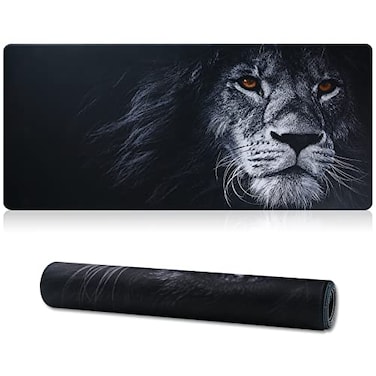 Jahosin Large Gaming Mouse Pad with Stitched Edges354x157In Extended Mouse Pad with NonSlip Natural Rubber Base for GamerDesktopOfficeHome90x40 Lion01