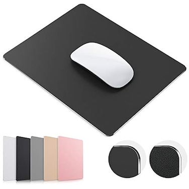 JEDIA Mouse Pad Black Hard Metal Aluminum Mouse Pad Premium DualSide Waterproof Fast and Accurate Control Mousepad for Office Home and Gaming Small Size 97