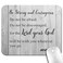 knseva Christian Bible Verses Scripture Joshua 19 Be Strong and Courageous Quote Mouse Pad Rustic White Grey Wood Grain Inspirational Quotes Mice Mat