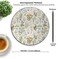 knseva Floral Round Mouse Pad Vintage Garden Plants Herbs Flowers Botanical Classic Design Circular Mouse Pads