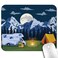 knseva RV Mouse Pad Outdoors Activity Themed Camping Area Image in The Woods with a Cozy Tent and Campfire Mouse Pads