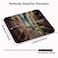 knseva Vintage Bookshelf Mouse Pad Digital Illustration of Abstract Design Library in Forest Academic Themed Mouse Pads