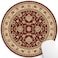 knseva Vintage Oriental Persian Floral Round Mouse Pad Retro Red Beige Flowers Design Mandala Art Circular Mouse Pads