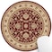 knseva Vintage Oriental Persian Floral Round Mouse Pad Retro Red Beige Flowers Design Mandala Art Circular Mouse Pads