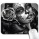knseva Vintage Sugar Skull Girl Image Rectangle Gaming Mouse Pad Custom Retro Black Grey White Large Mouse Pads