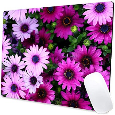 KUOSGM Mouse Pad PremiumTextured Mouse Mat NonSlip Rubber Base Mousepad for Laptop Computer PC9579 inAfrican Daisy