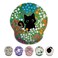 LIMKRIAN Black Cat Mouse Pad Ergonomic Mouse Pad with Wrist Rest Gaming Mouse Pad Wrist Support with NonSlip Pain Relief PU Base Funny Mouse Pads for Desk Work Cute Office Desk Accessories Decor