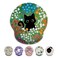 LIMKRIAN Black Cat Mouse Pad Ergonomic Mouse Pad with Wrist Rest Gaming Mouse Pad Wrist Support with NonSlip Pain Relief PU Base Funny Mouse Pads for Desk Work Cute Office Desk Accessories Decor