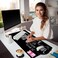 LIMKRIAN Ergonomic Mouse Pad with Wrist Rest Desk Mat Set Skeleton Gaming Mouse Pads Keyboard Mat Wrist Rest Cup Coaster Funny Office Desk Accessories