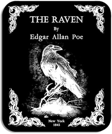 Universal Zone Literary Mouse Pad Mousepad with Famous Book Design Raven Black Title Page