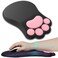 L-SPOUTTO LSPOUTTO Ergonomic Mouse Pad with Wrist RestCute Cat Paw Mousepad Wrist SupportComfortable Massage Design Computer Pain Relief Mouse Pad with NonSlip PU Base for Desk Laptop Gaming OfficeBla