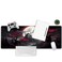 MAY FLOWER Large Gaming Mouse Pad Full Keyboard Mat Long Laptop Mousepad Computer Mouse Mat for Home and Office AntiSlip Rubber Base 315 x 118 Inches Dark Red Moon